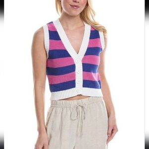 Central Park West Yasmin cardigan vest cotton candy XS